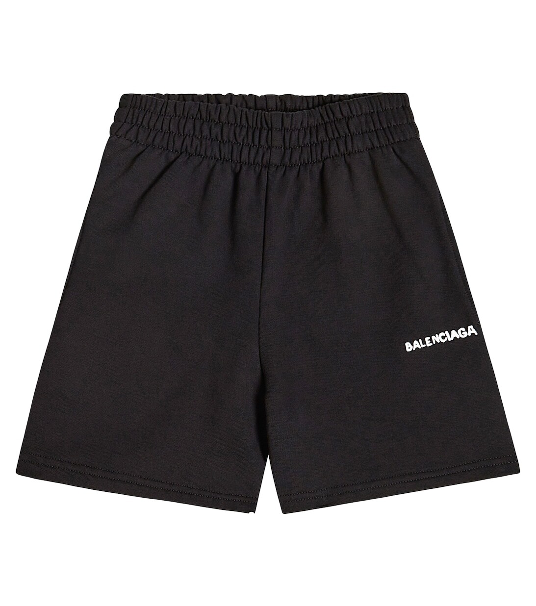 

Хлопковые шорты с логотипом Balenciaga Kids, черный