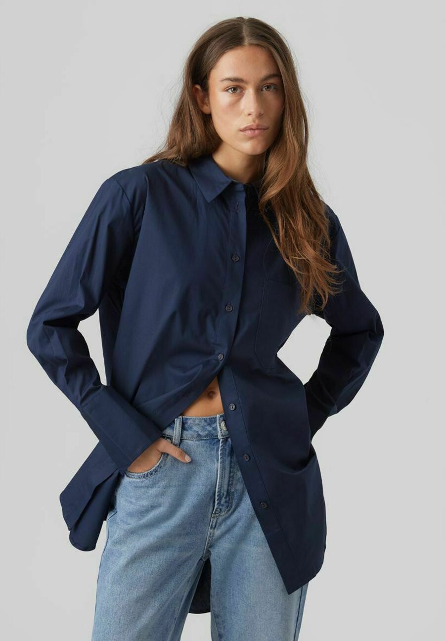 

Блузка-рубашка Vero Moda, цвет navy blazer