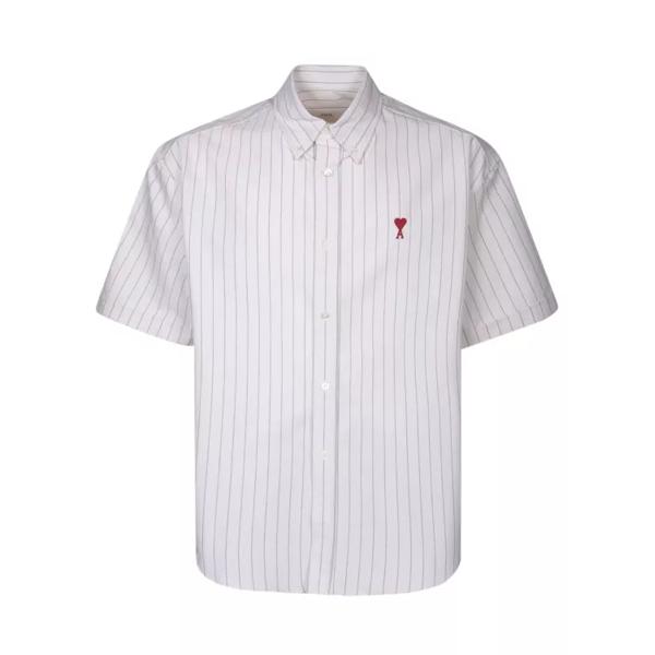 Футболка cotton shirt Ami Paris, белый футболка cotton shirt ami paris белый