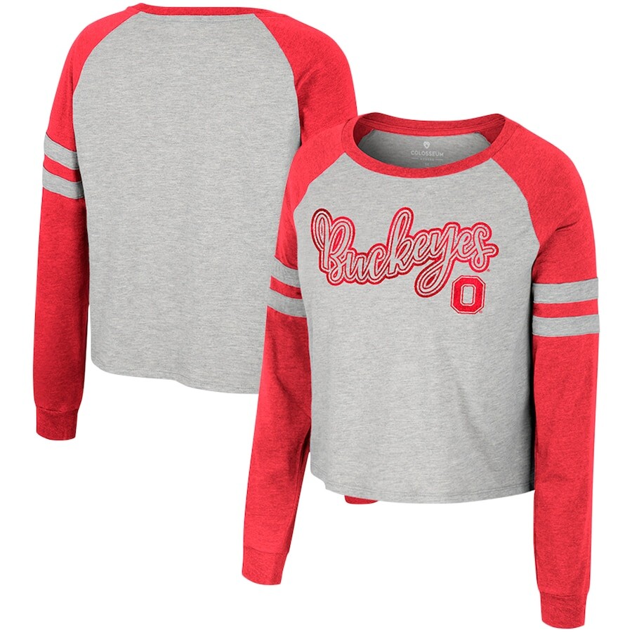 

Футболка с длинным рукавом Colosseum Ohio State Buckeyes, серый