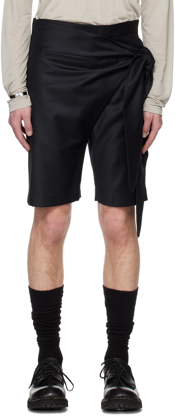 

SSENSE Эксклюзивные черные шорты AARON ESH
