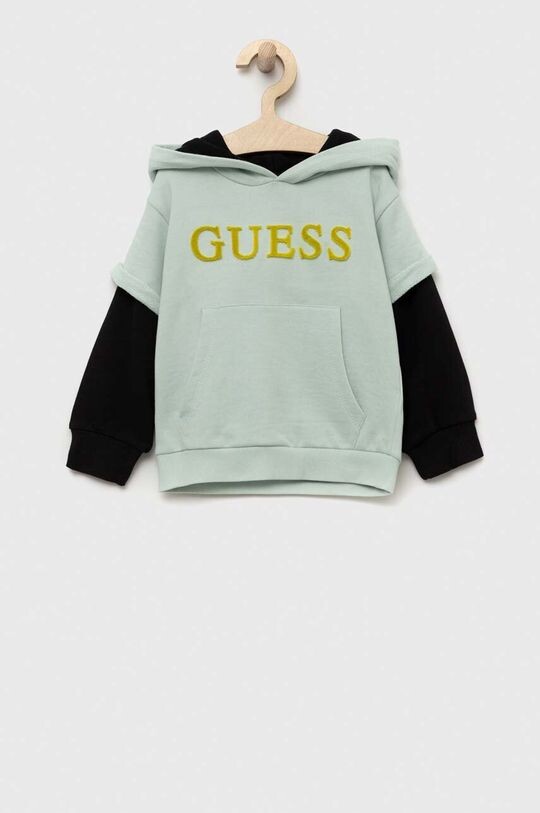 

Детская хлопковая толстовка Guess, бирюзовый, Зеленый