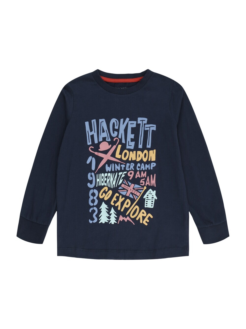 

Рубашка Hackett London, темно-синий/светло-голубой