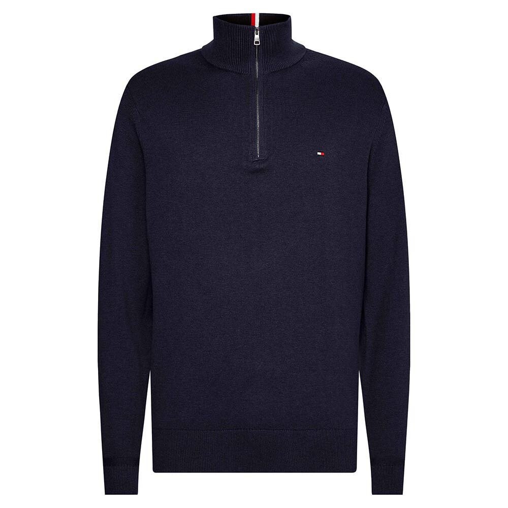 

Свитер Tommy Hilfiger Pima Org Ctn Mock Half Zip, синий