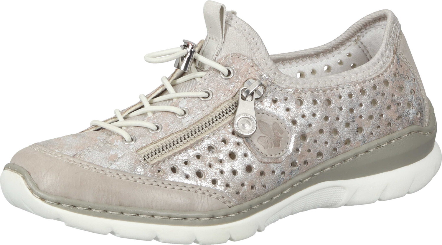 

Шлепанцы rieker Komfort, цвет ice/rose-metallic/perlcloud