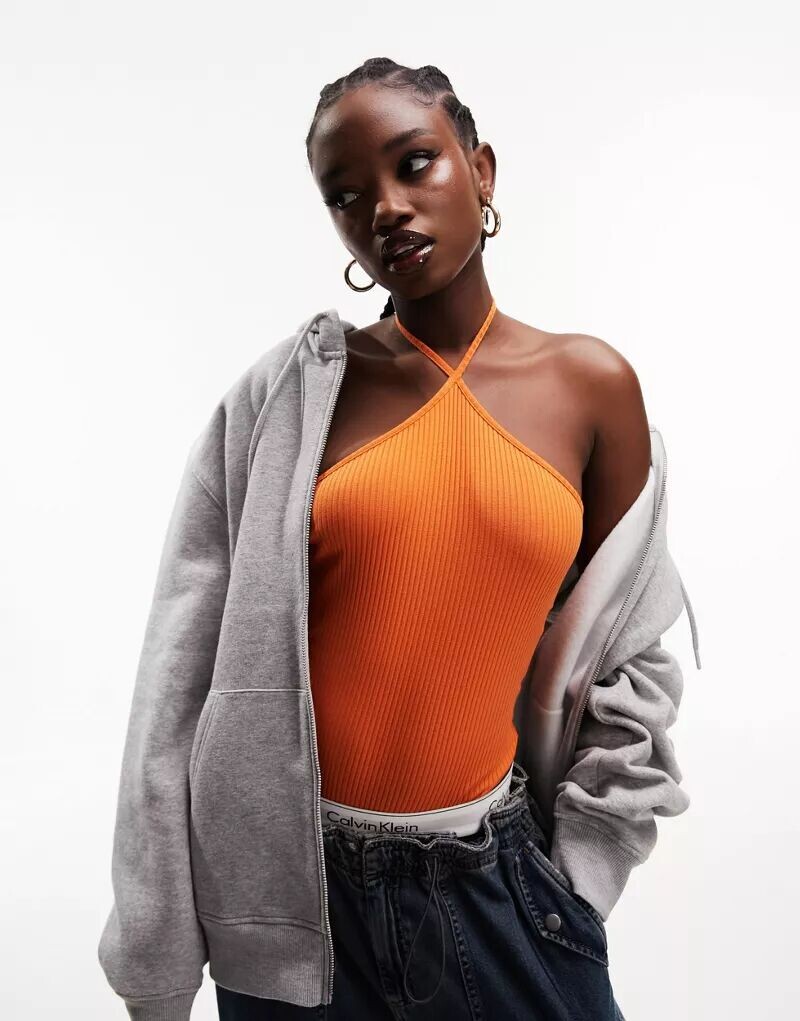 

Ржавое боди с лямками и лямками ASOS