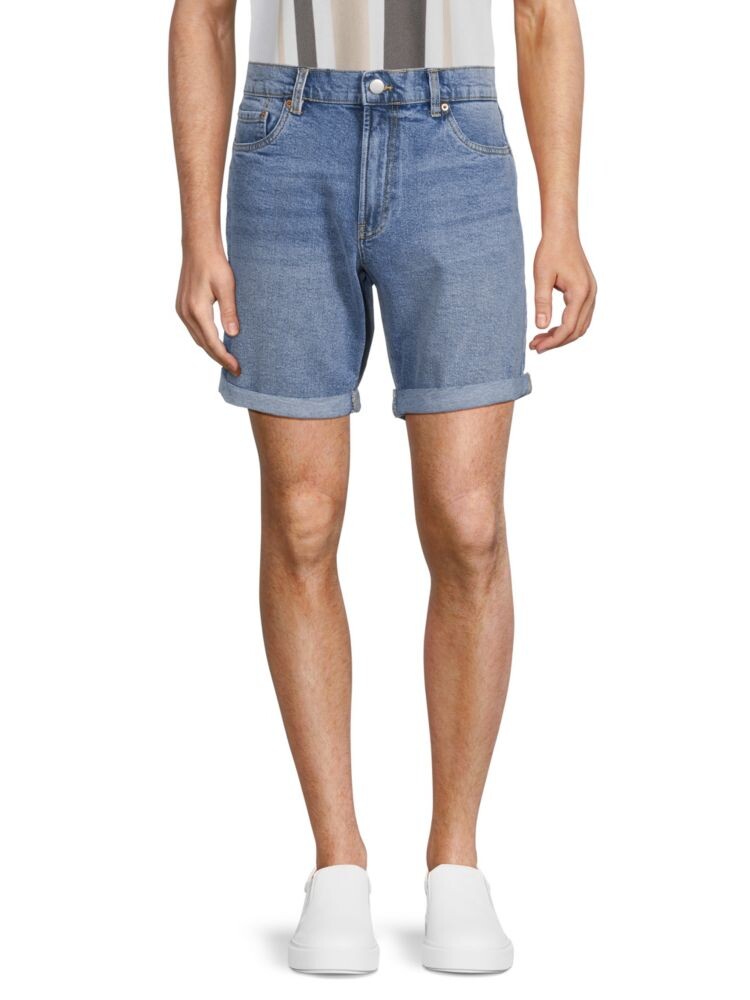

Джинсовые шорты с эффектом потертости Hedge, цвет Light Blue