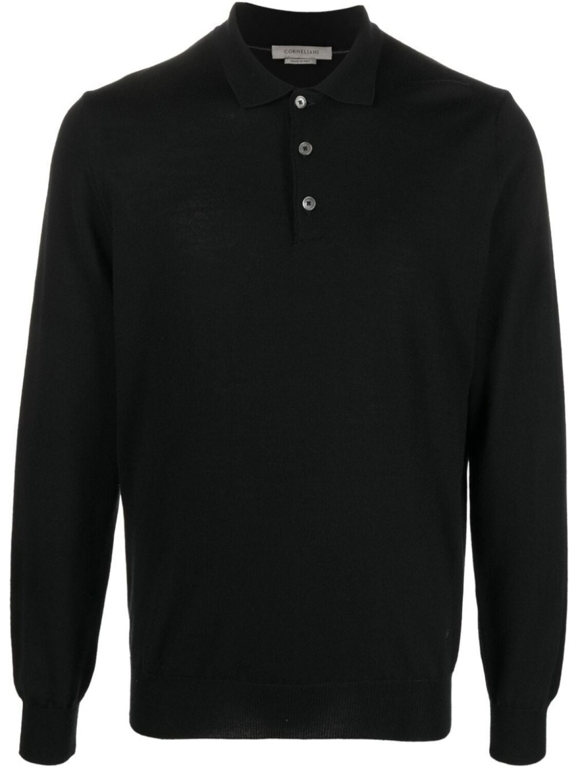 

Corneliani рубашка поло с длинными рукавами, черный