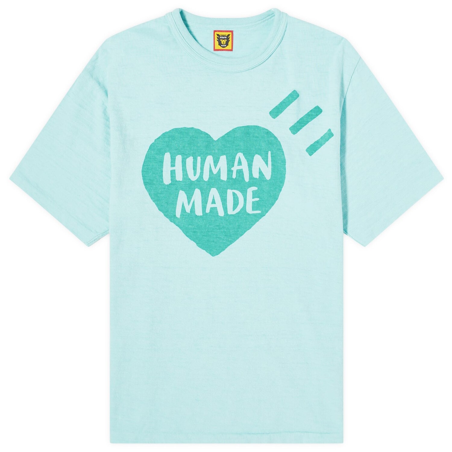 

Футболка Human Made Garment Dyed Big Heart, зеленый