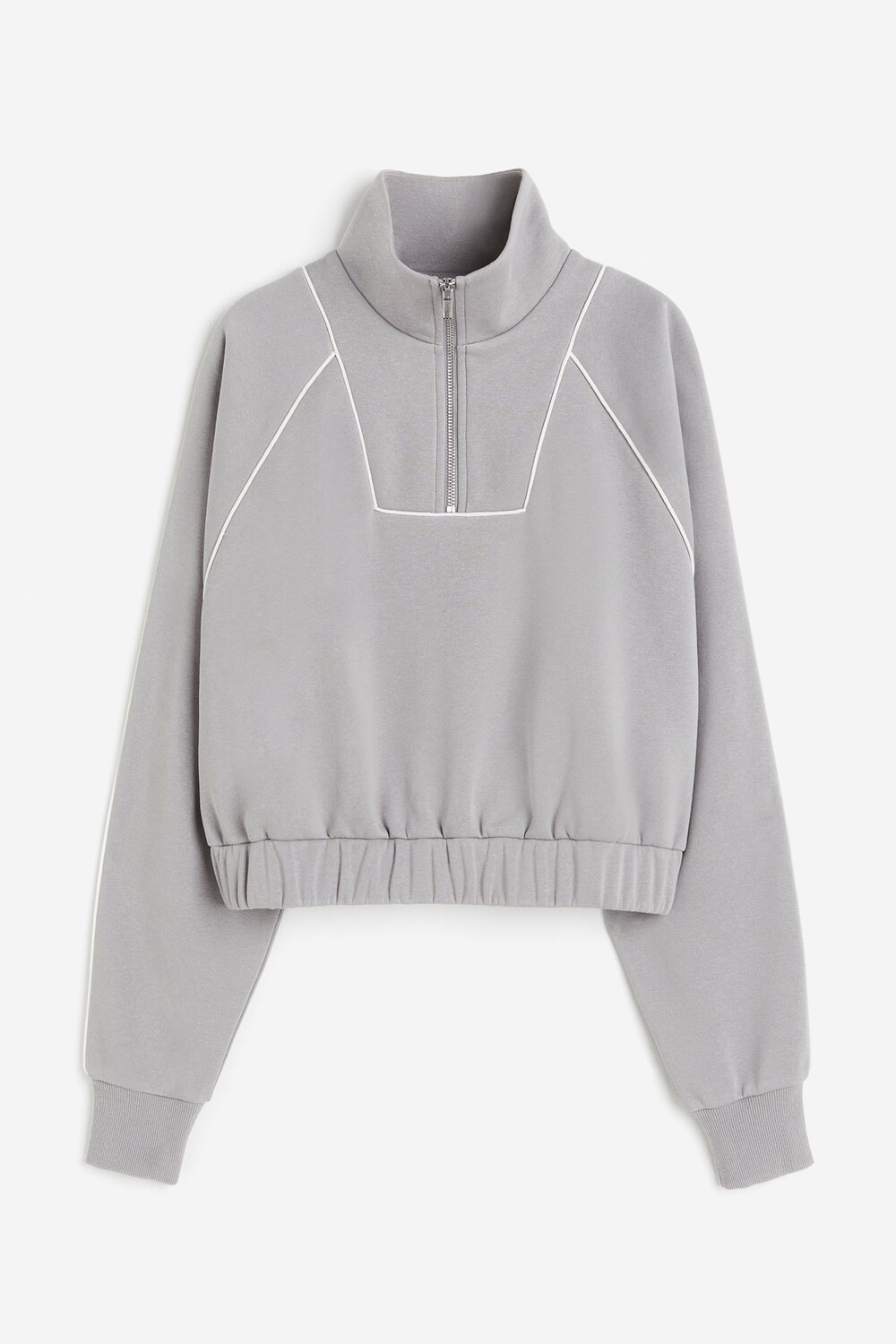 

Толстовка H&M Oversized Half-zip, серый