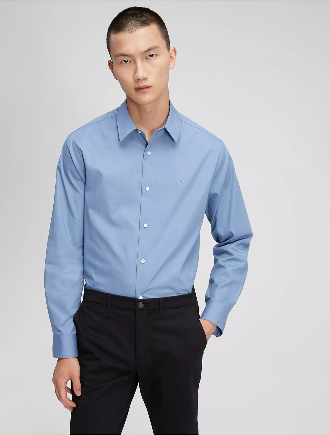 

Рубашка Calvin Klein Casual, светло-синий