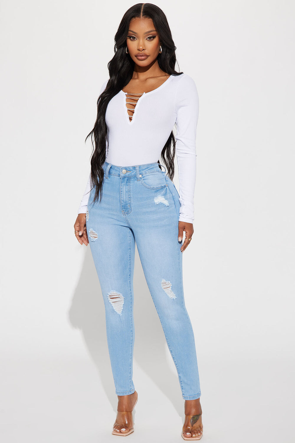 

Джинсы скинни Fashion Nova 90324, синий