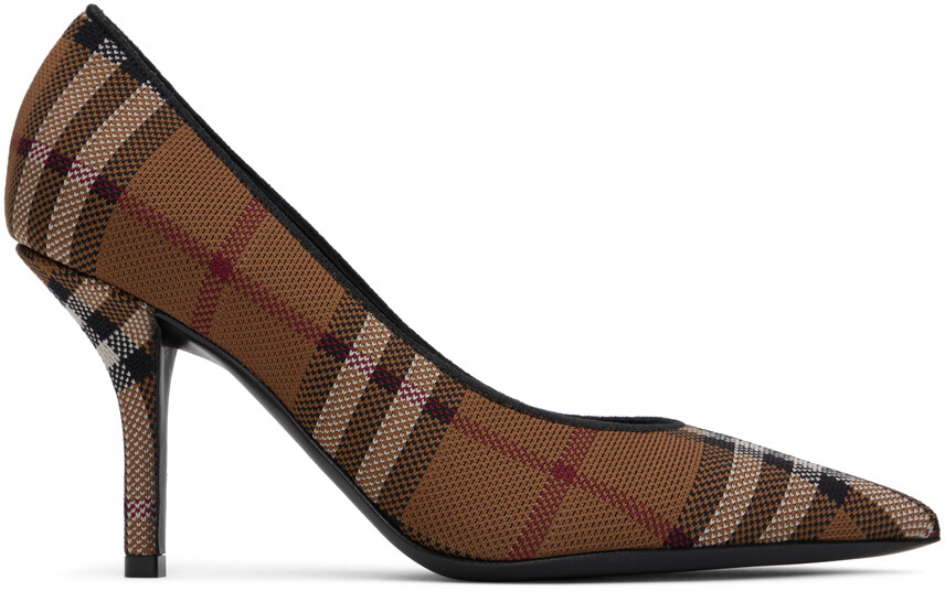

Коричневые туфли-лодочки в клетку Burberry