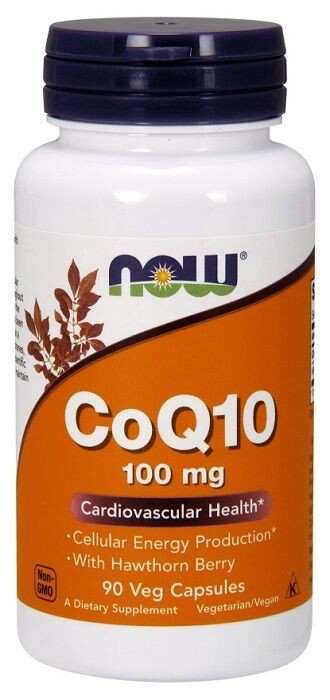 

Now Foods CoQ10 With Hawthorn Berry 100 mg коэнзим Q10 в капсулах, 90 шт.