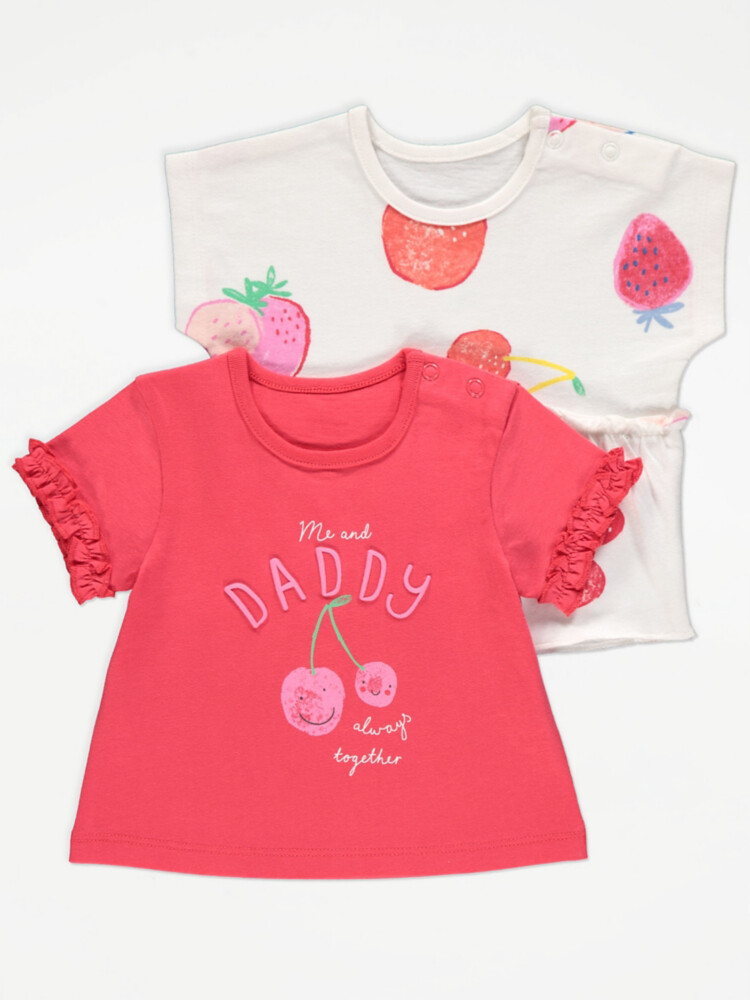 

Футболки Berry Me and Daddy Fruity, 2 шт. в упаковке George.