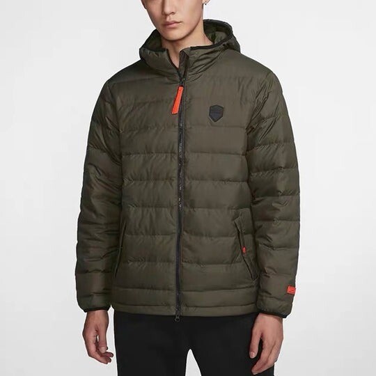 

Куртка Nike Stay Warm Casual Sports Hooded Down, темно-зеленый