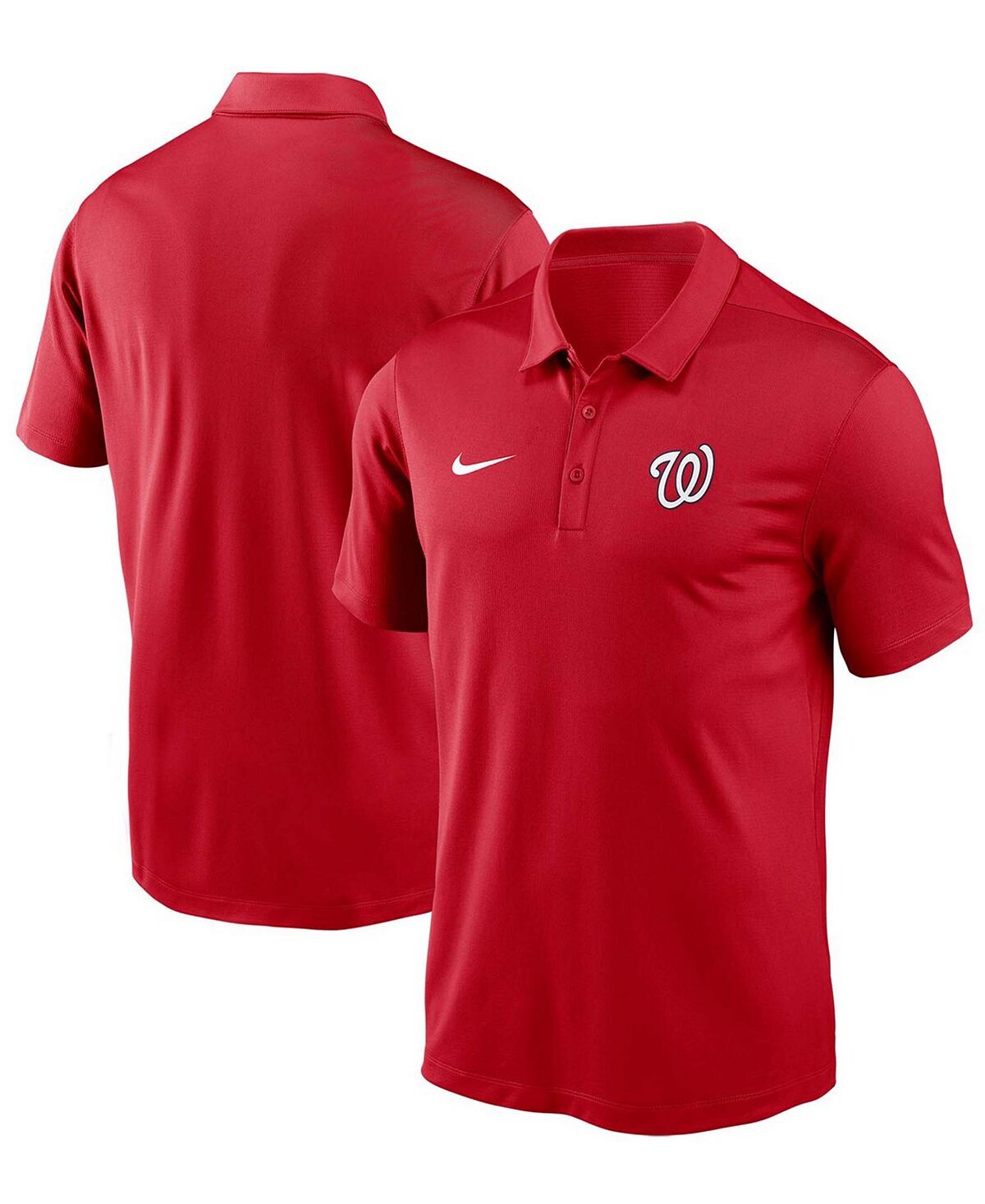 

Мужская футболка red washington nationals team logo franchise performance polo Nike, красный