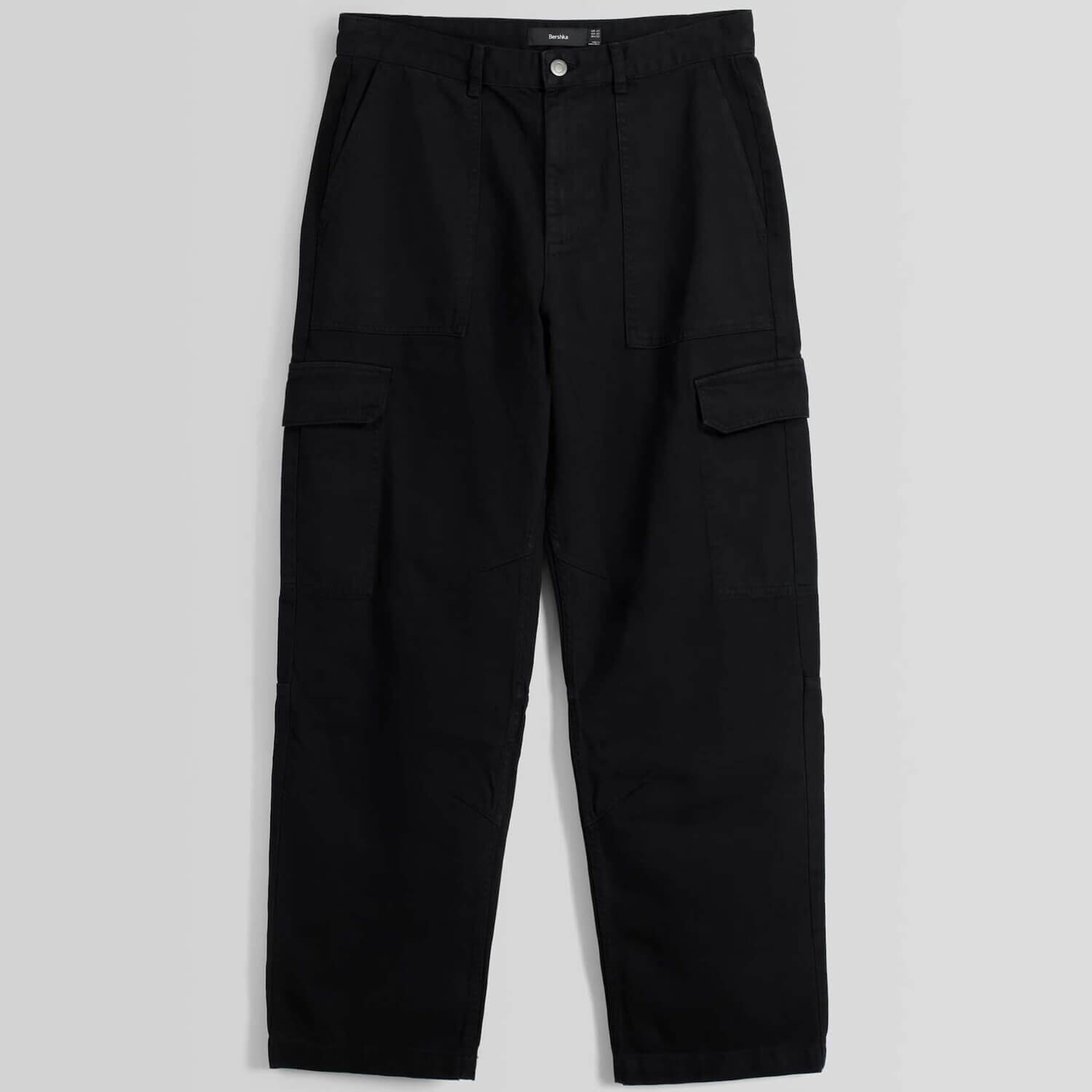 

Брюки Bershka Cotton Cargo, черный