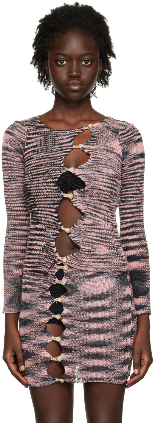 

SSENSE Эксклюзивный розовый кардиган Vortex Gabe Gordon