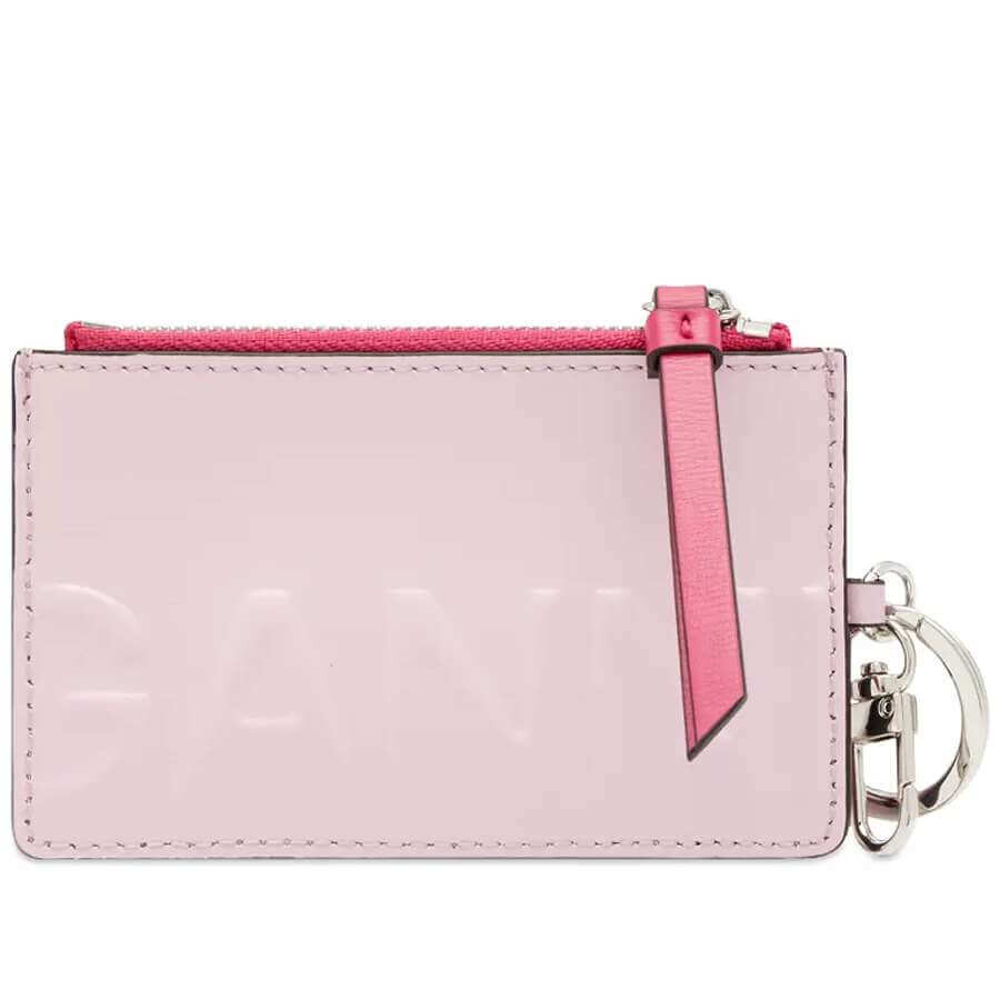 

Кошелек GANNI Banner Zipped Coin, розовый