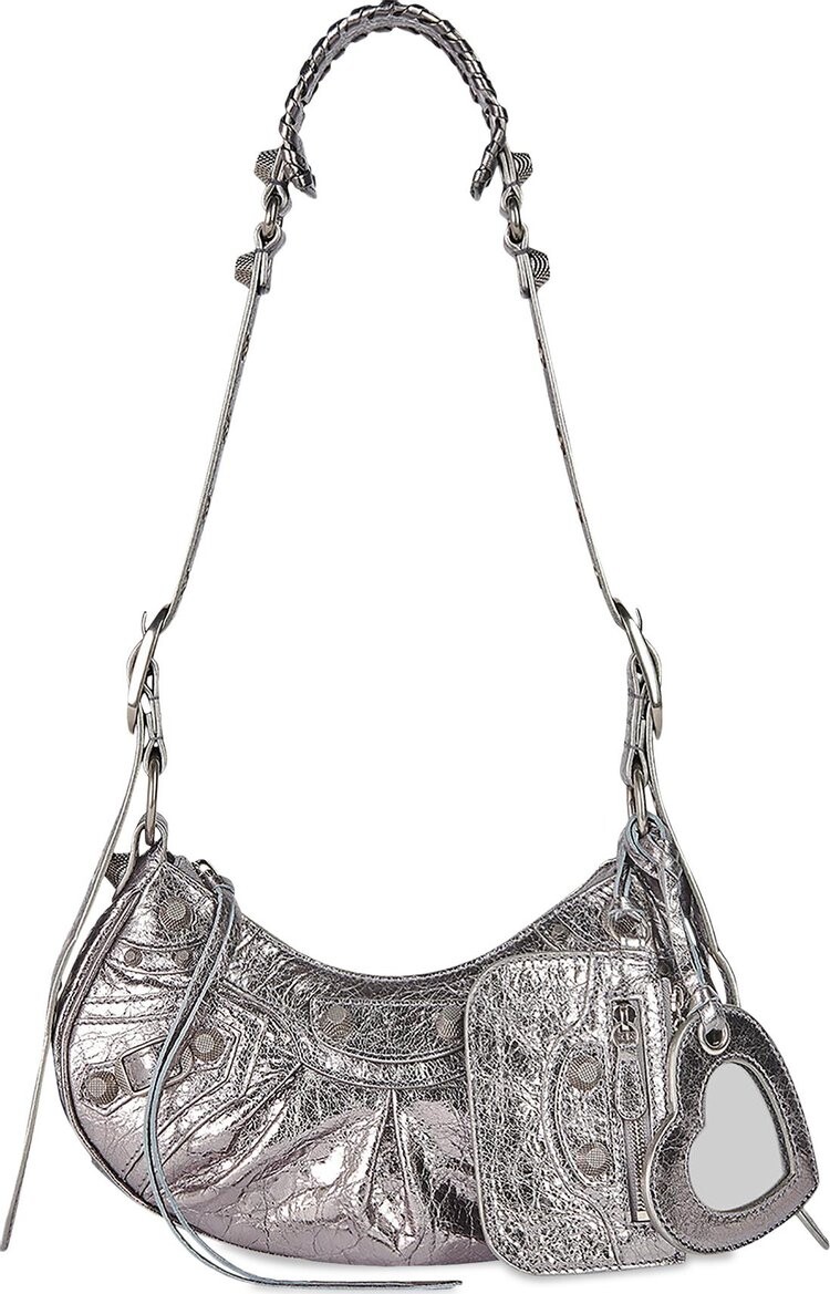 

Сумка Balenciaga XS Le Cagole Shoulder Bag Silver, серебряный