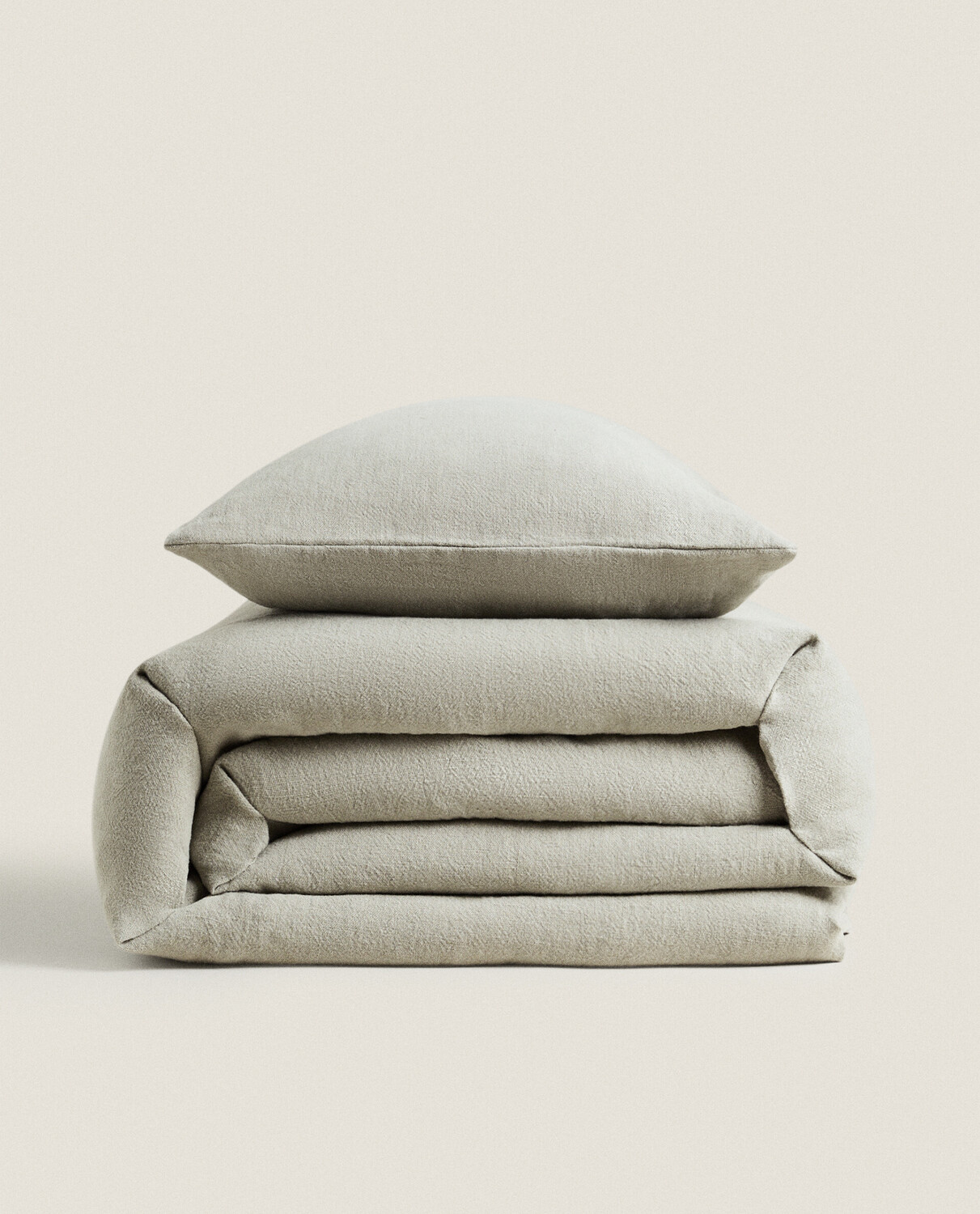 

Льняное покрывало Zara Home, средне-серый