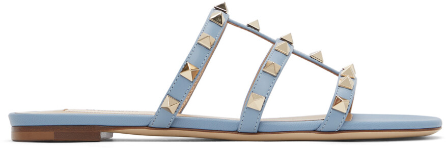 

Синие сандалии Rockstud Cage от Valentino Garavani