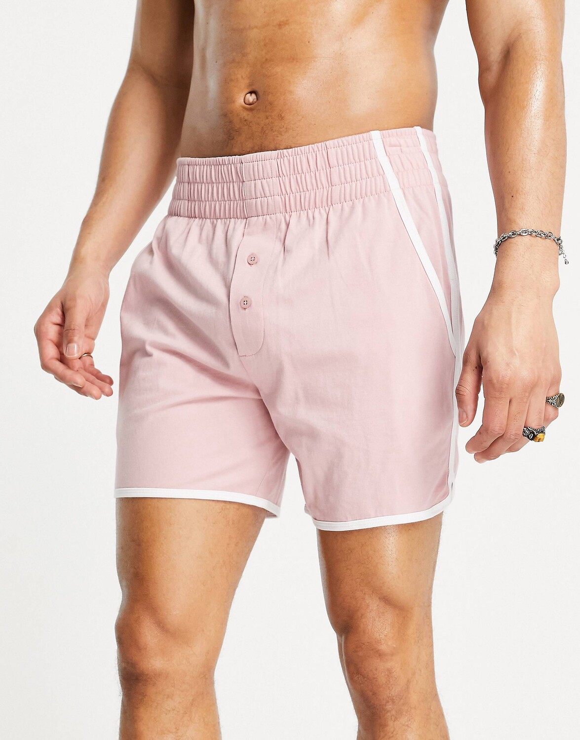 

Розовые шорты из джерси с окантовкой ASOS DESIGN