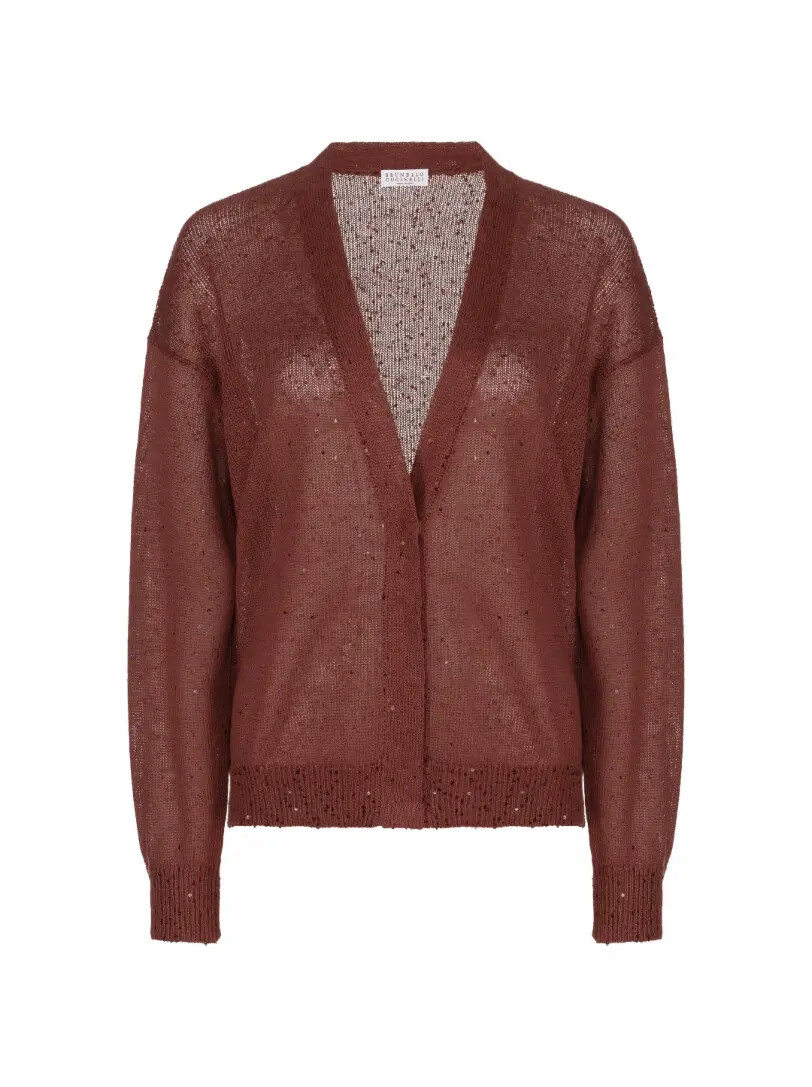 

Вязаный кардиган с пайетками Brunello Cucinelli