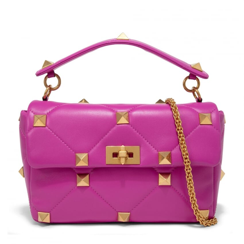 

Сумка VALENTINO GARAVANI Roman stud shoulder bag, розовый