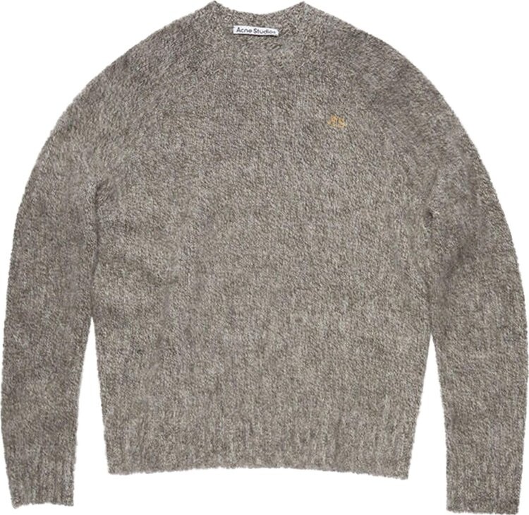 

Толстовка Acne Studios Wool Crewneck Jumper 'Anthracite Grey', серый