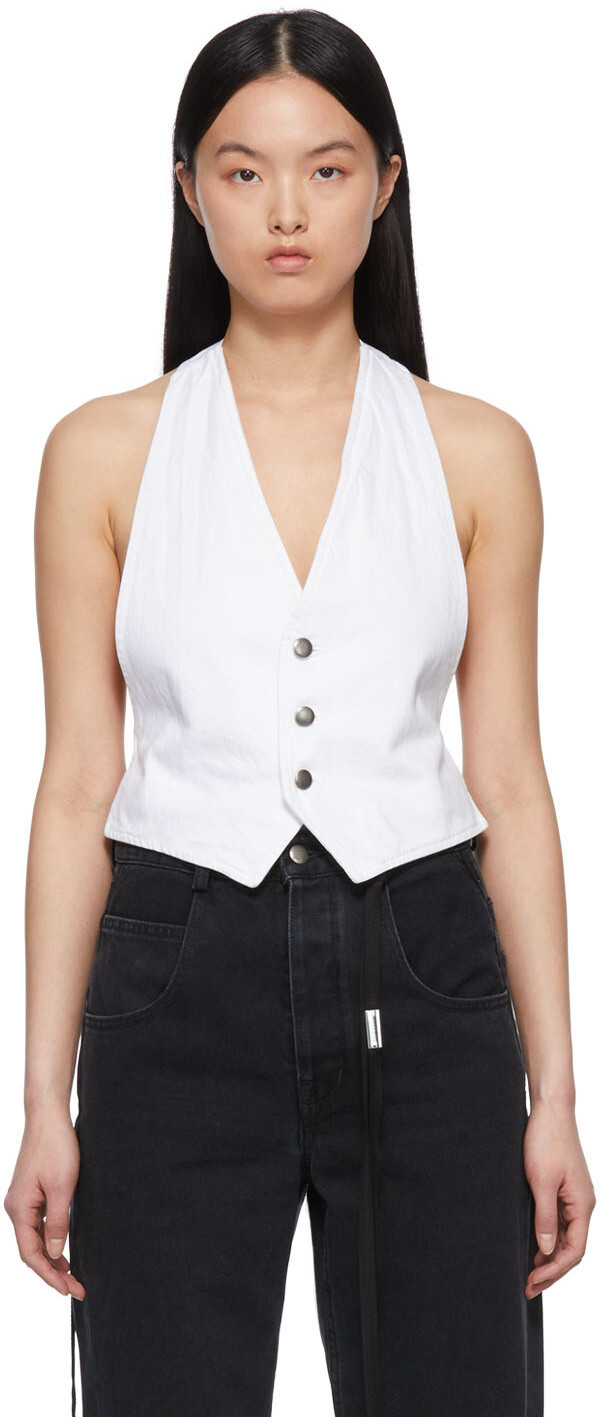 

Белый жилет Monique Ann Demeulemeester