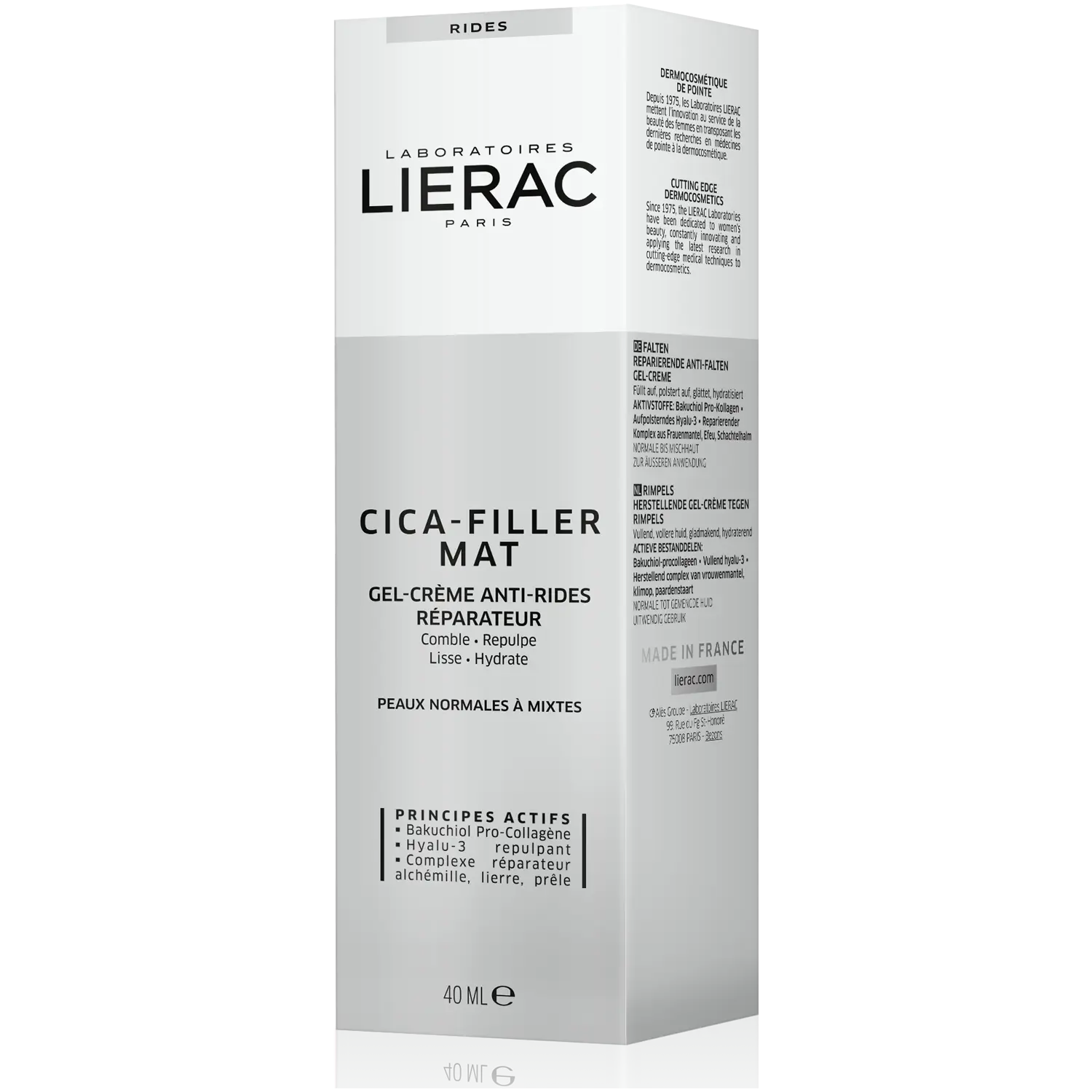 

Lierac Cica-Filler регенерирующий гель-крем против морщин для лица, 40 мл