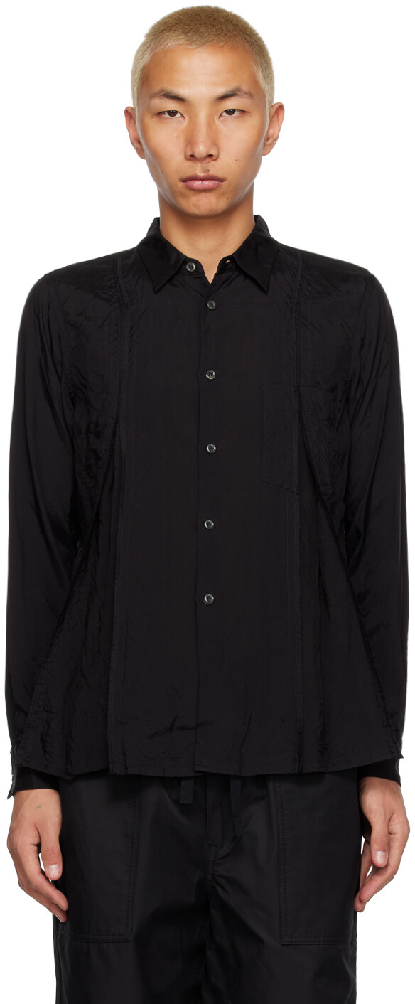 

Черная рубашка со складками Black Comme des Garçons
