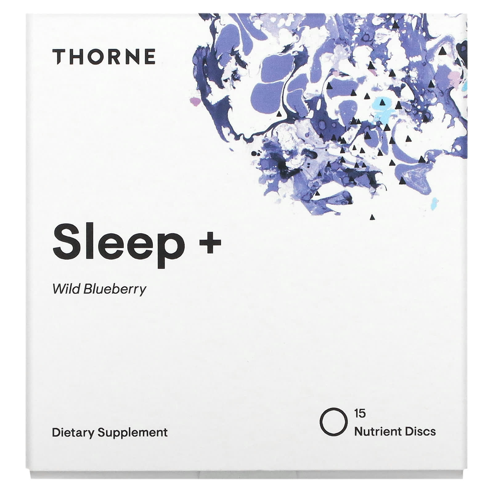 Пищевая Добавка Thorne Effusio, Sleep+, дикая голубика, 15 растворимых дисков