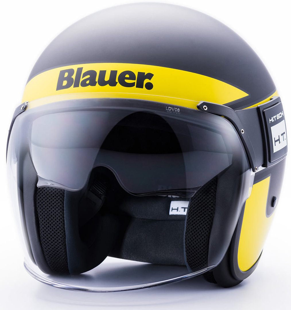 Blauer POD Stripes Реактивный шлем, черный/желтый