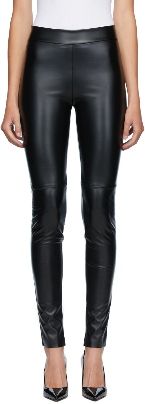 

Черные леггинсы Estella из искусственной кожи Wolford
