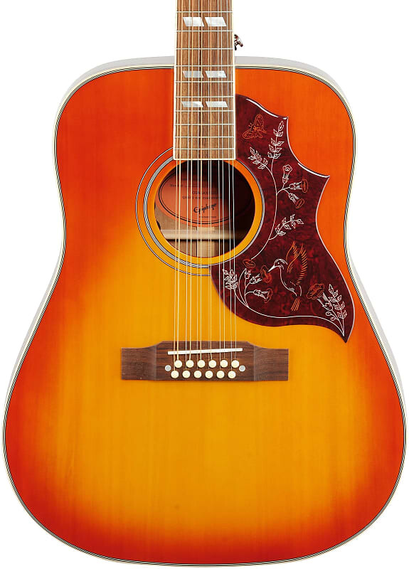 Акустическая электрогитара Epiphone Hummingbird, 12-струнная, Aged Cherry Sunburst Hummingbird Acoustic-12-String, Aged Cherry Sunburst электроакустическая гитара epiphone hummingbird 12 string aged cherry sunburst