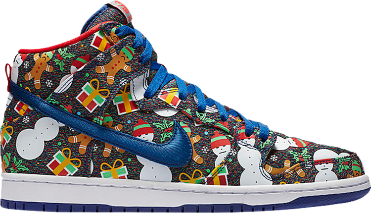 Кроссовки Nike Concepts x SB Dunk Pro High 'Ugly Christmas Sweater' 2017 Special Box, многоцветный - фото