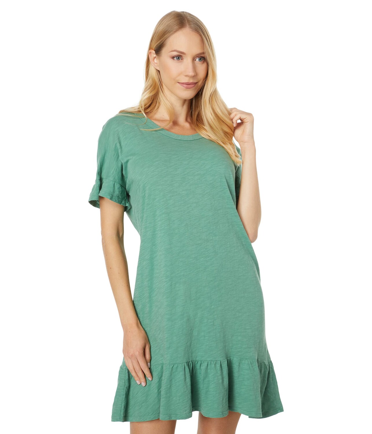 

Платье bobi Los Angeles, Slubbed Jersey Ruffle Hem Dress