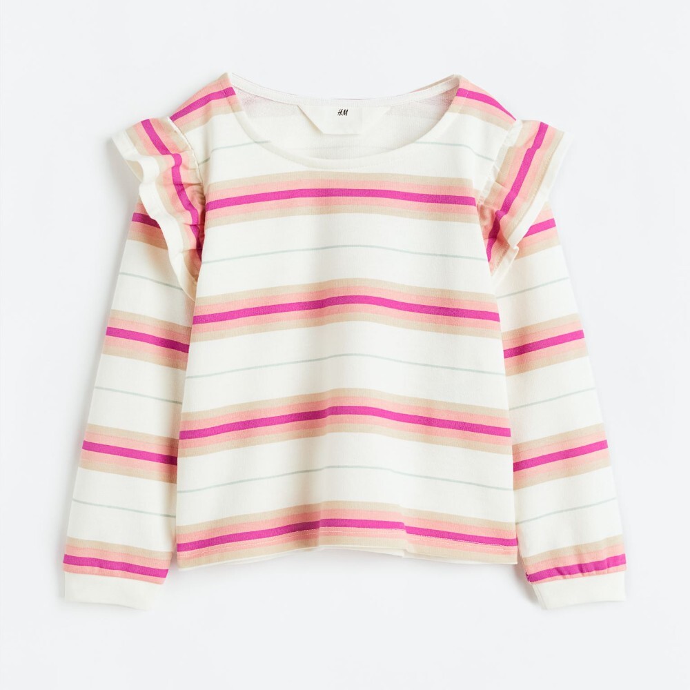 

Свитшот H&M Kids Flounce-trimmed, белый