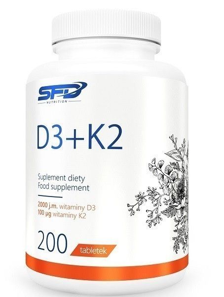 SFD Witaminy D3+K2 витамин D3+K2, 120 шт. витамин d3 k2 200 таблеток sfd