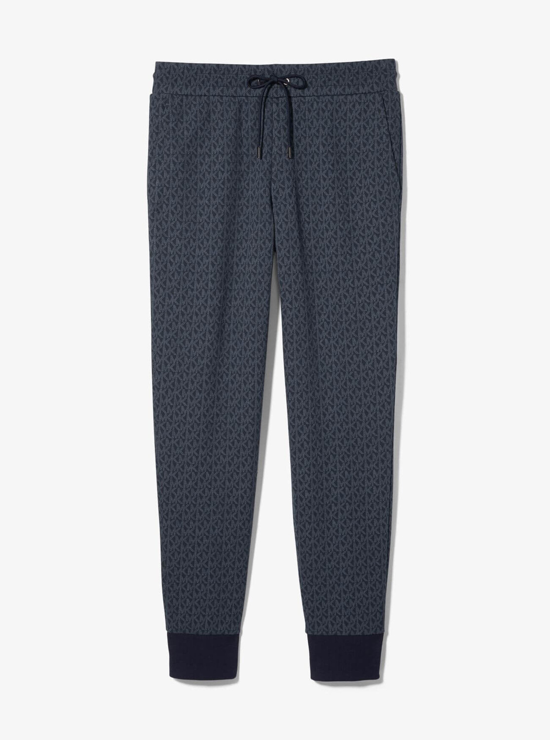 

Брюки-джоггеры Michael Kors Logo Print Cotton Blend, темно-синий