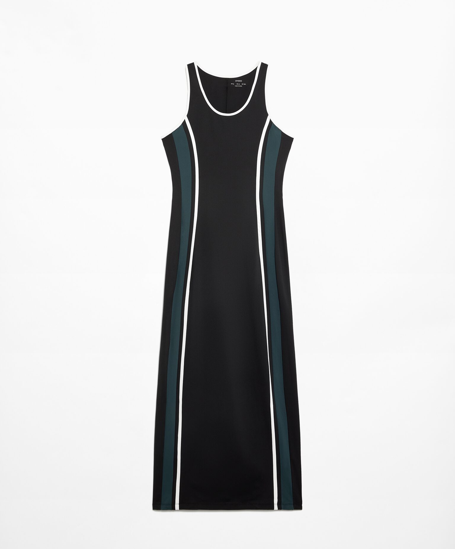 Платье Oysho Comfortlux Long, черный платье с вертикальным кантом корнелли