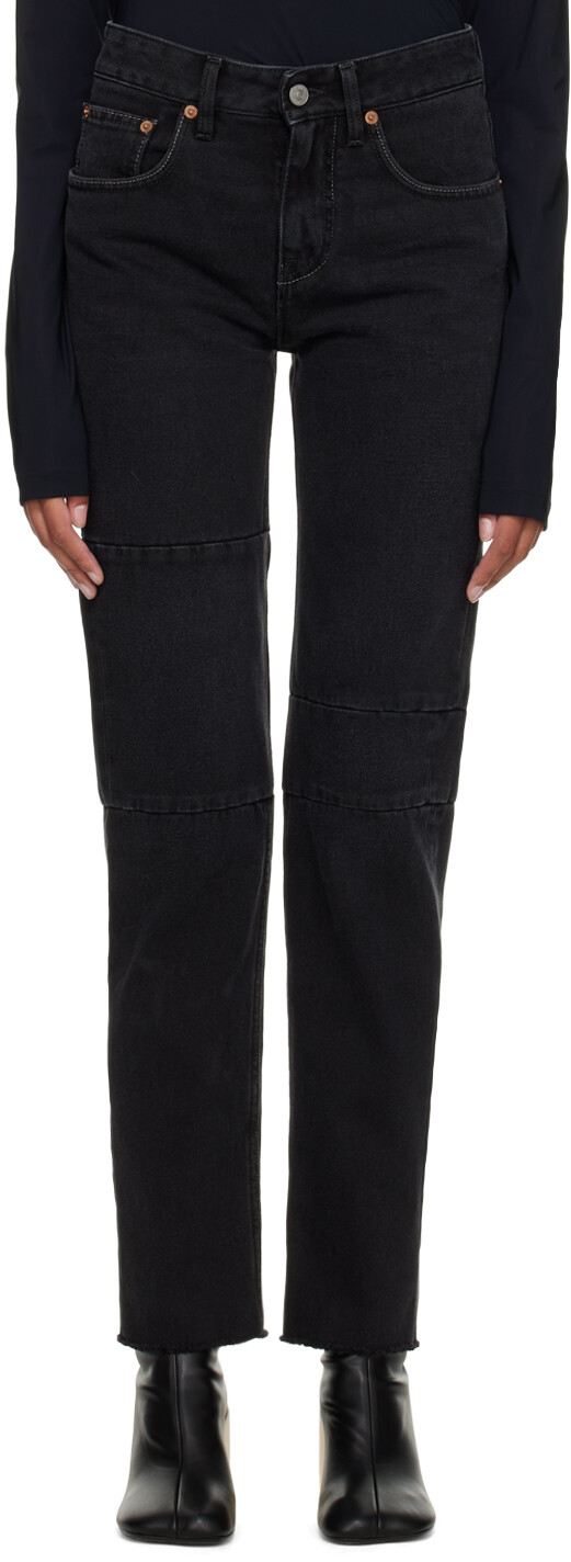 

Черные джинсы со вставками MM6 Maison Margiela