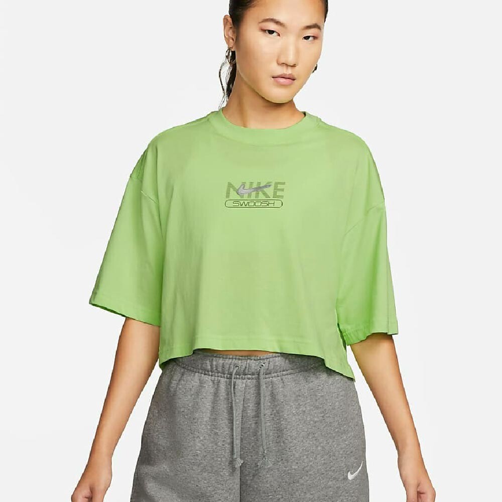 

Футболка Nike Sportswear Swoosh Crop SS Tee W, зеленый
