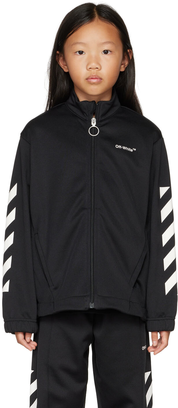 

Детская черная куртка Helvetica Off-White