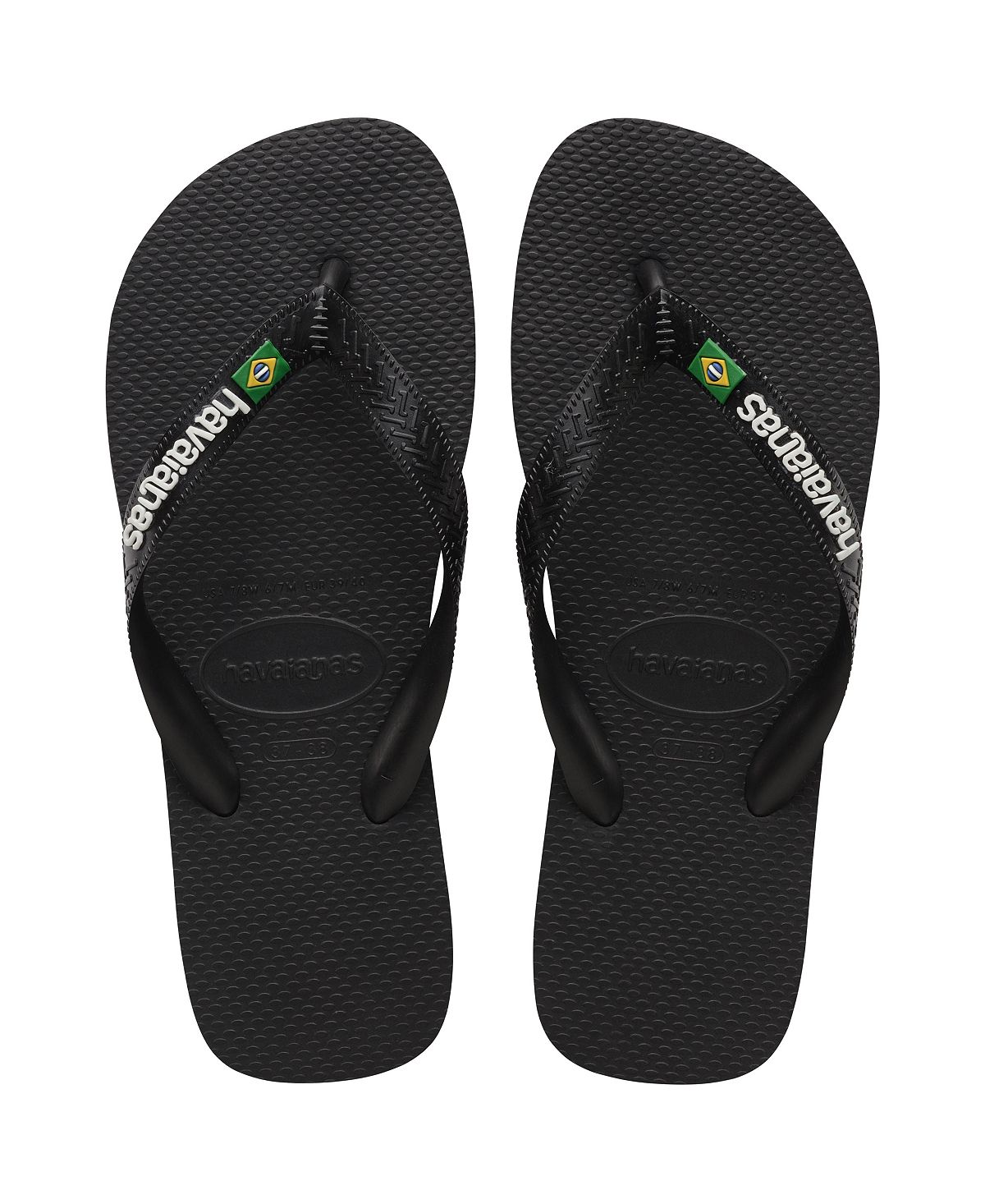 Мужские шлепанцы с логотипом brazil logo Havaianas, черный - фото