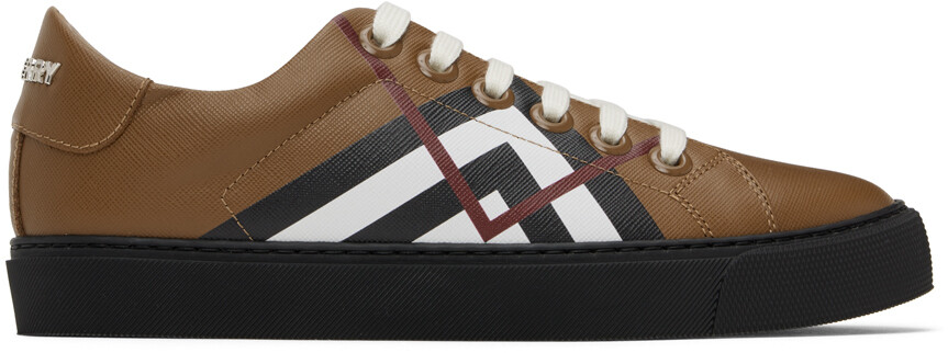 

Коричневые кроссовки New Albridge Burberry