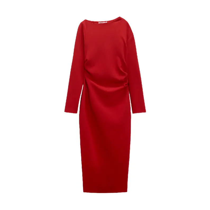 

Платье Zara Draped Pencil, красный